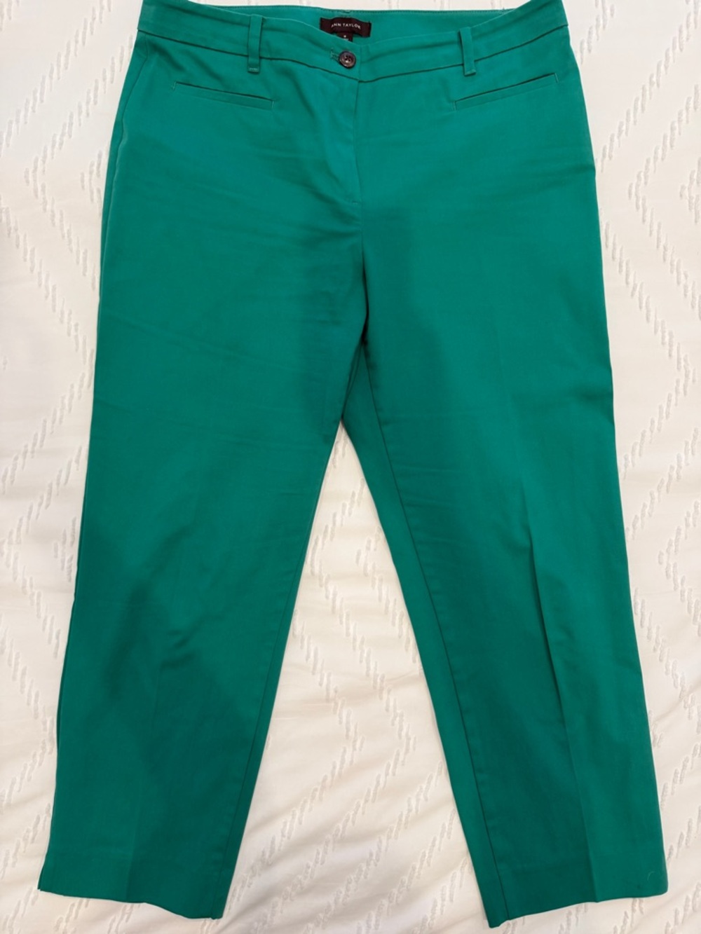 Ann Taylor Teal Cropped Dress Pants